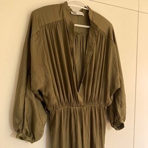 Forest Green Zara Silk Jumpsuit